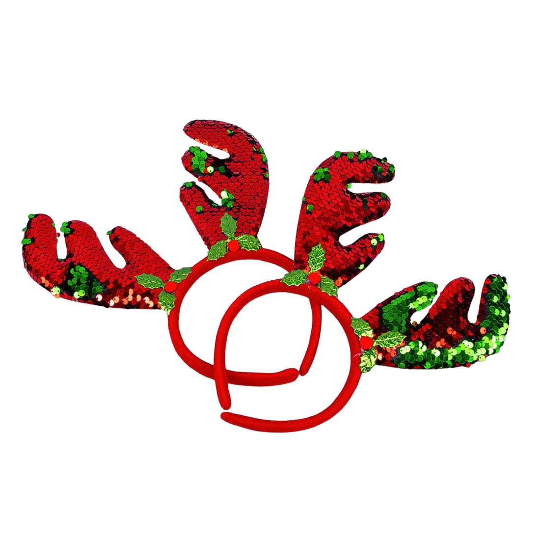 Обруч оленячі ріжки з паєтками 25 см