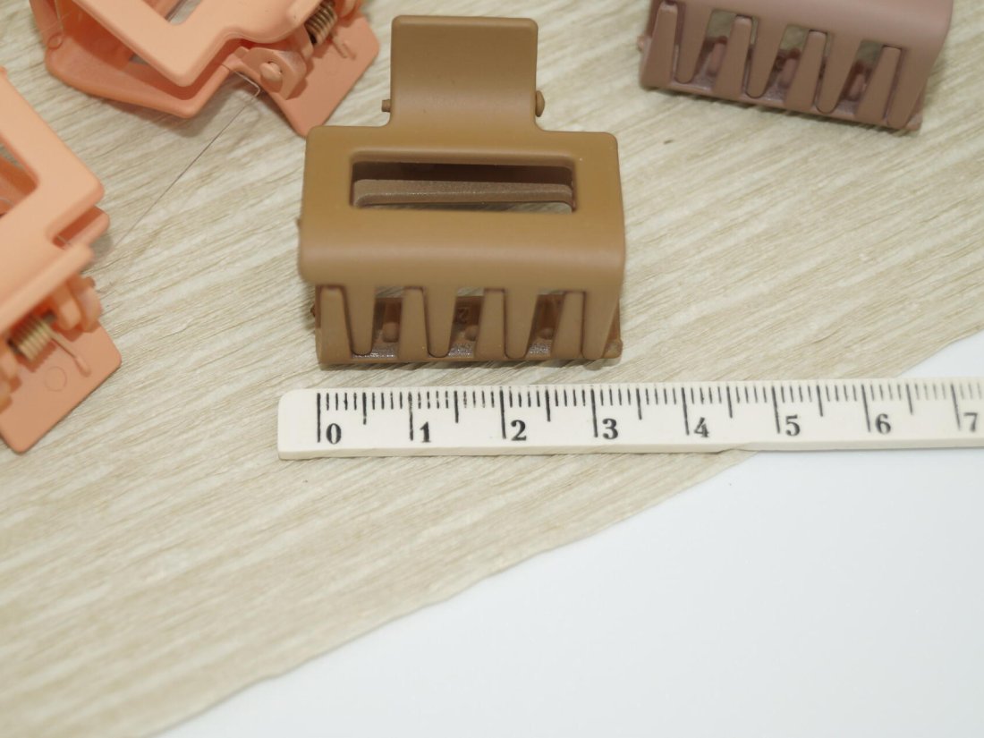 Краби для волосся, матові 3.5 см. - Кристалік