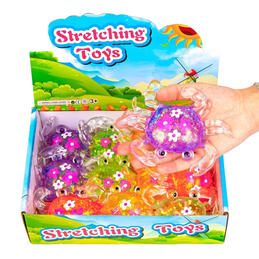 Антистрес жуйка-тягучка Краб 13 см