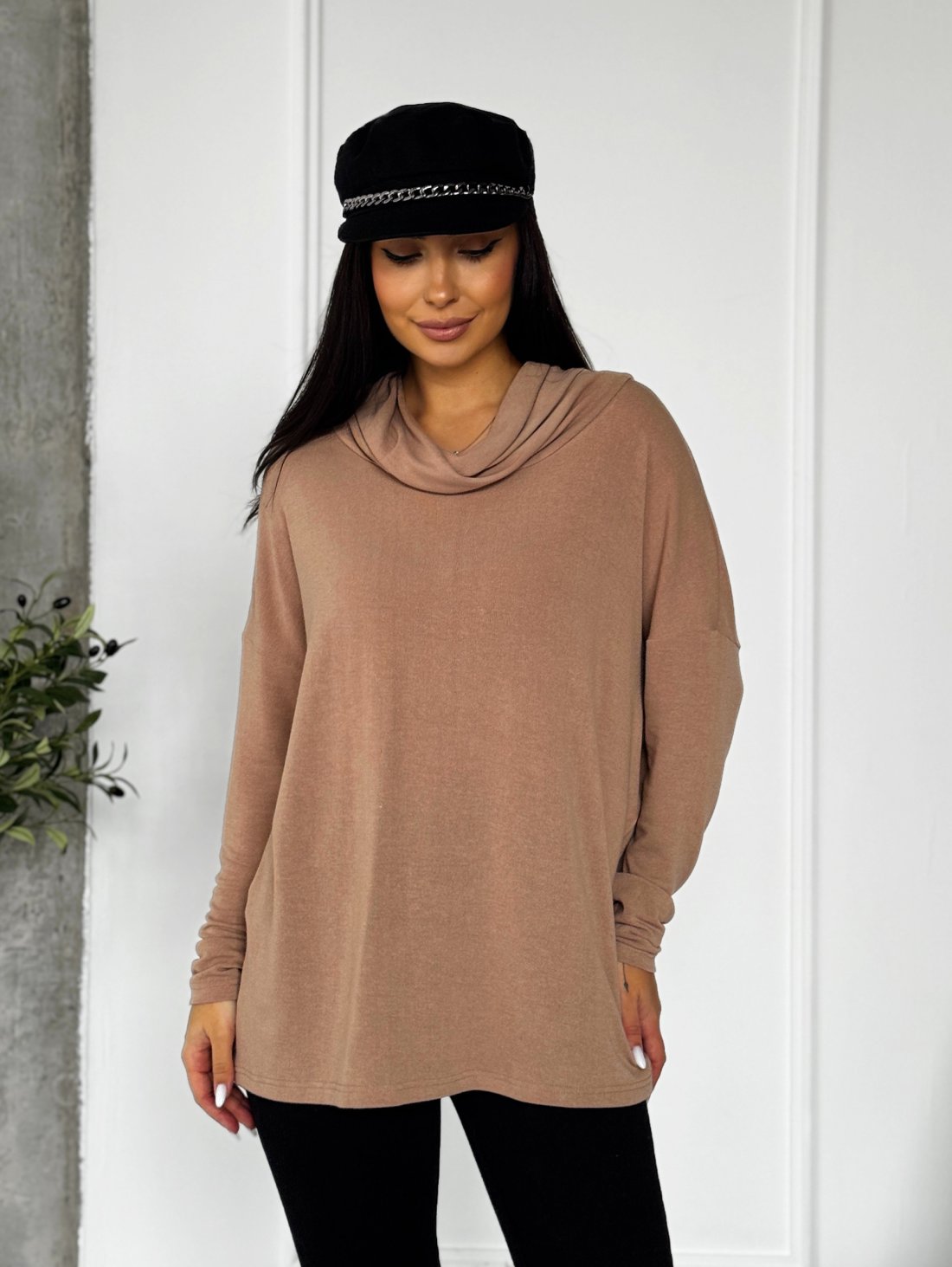 Туніка вільного силуету INNOE 230222-4 Бежевий