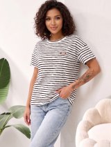 Футболка oversize у смужку INNOE 300054-2 Білий