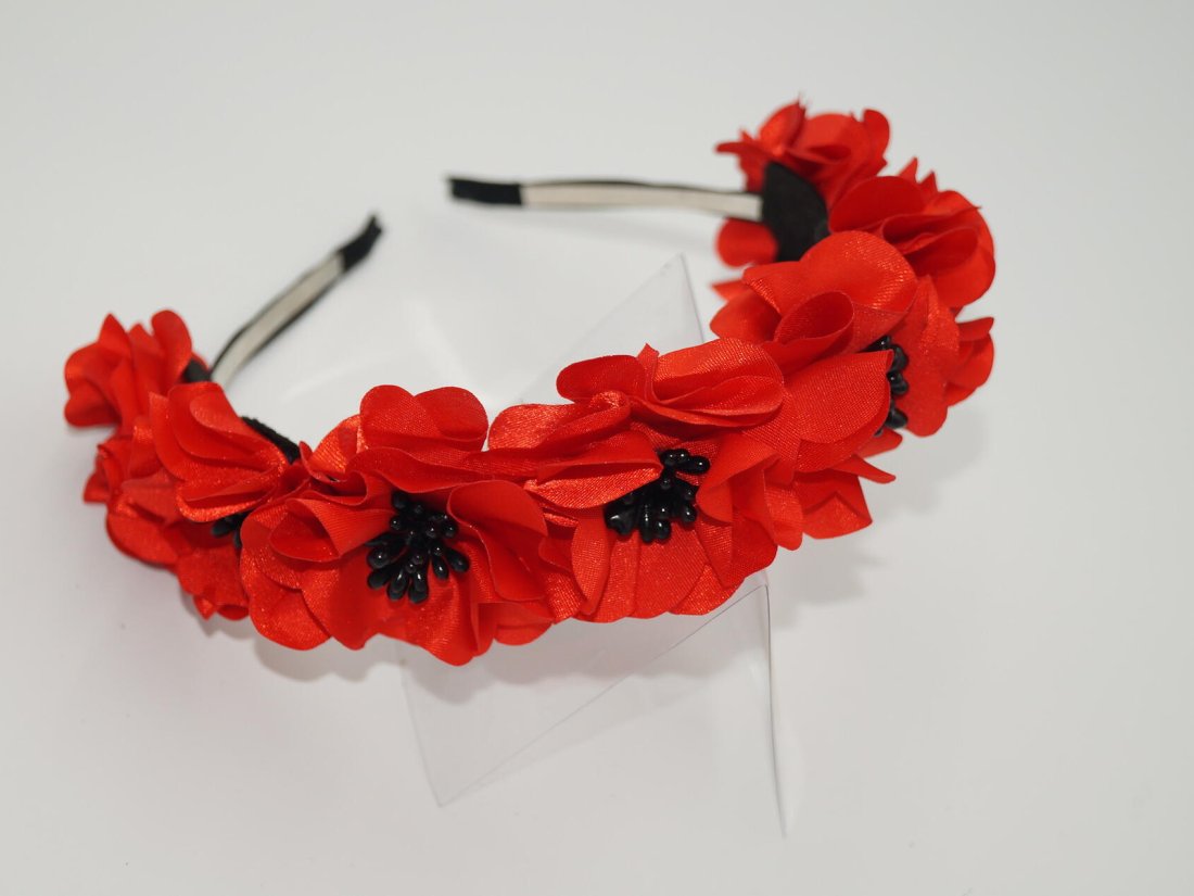 Обручі для волосся. Маки.