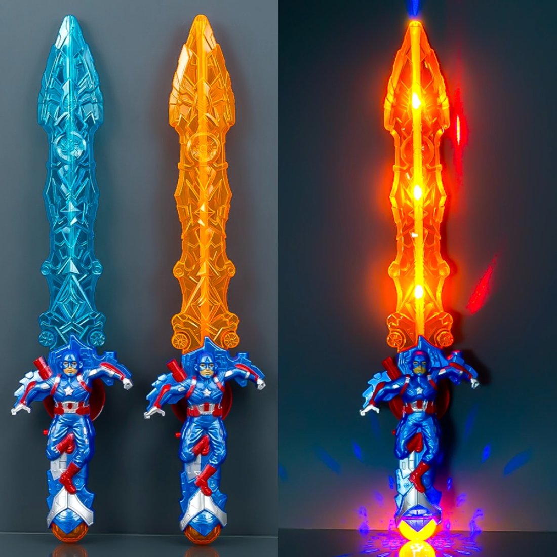 Світиться меч із супергероєм Капітан Америка