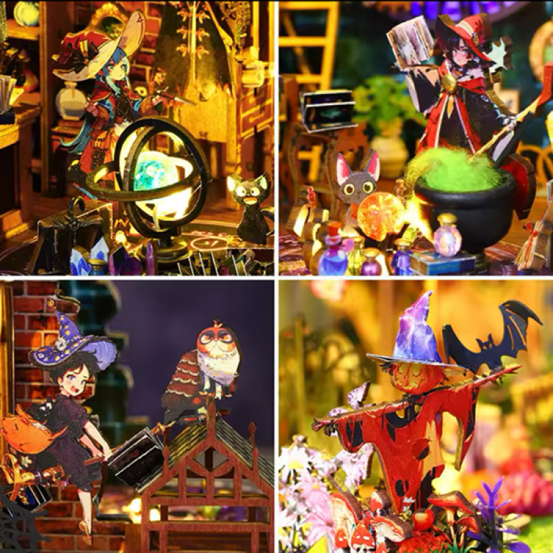 3D Румбокс Чарівний ліс DIY Dollhouse + Пилозахисний купол