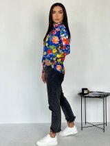 Яскравий практичний гольф у квітковий принт 230208-12