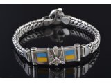 Браслет чоловічий з емаллю, патріотичний - Фото1 Браслет чоловічий з емаллю, патріотичний