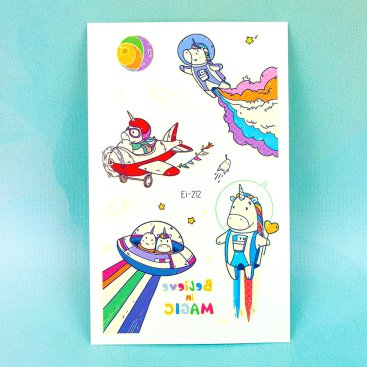 Дитячі сяючі татуювання Єдинороги Ei-212 - Купити