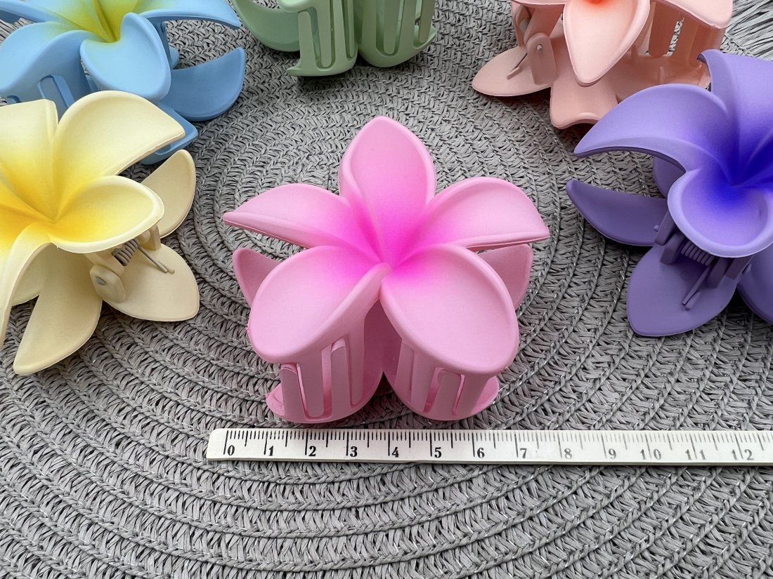 Краби для волосся кольорові, матовий. 7.5 см. - Кристалік