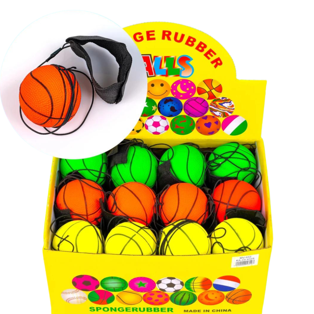 М'ячики на гумці Баскетбол 6 см