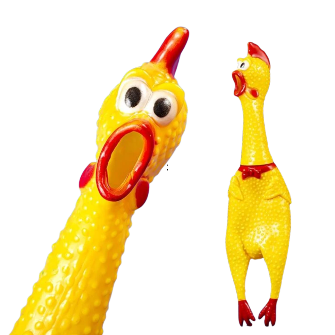 Гумова кричаща курка 36 см