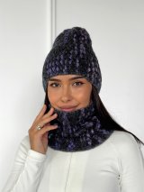 В’язаний комплект із об’ємною фактурою INNOE 950591-1 Вугілля