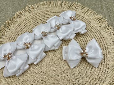 Бантики на затиску білі - Купити