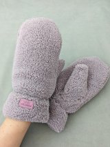Теплі м’які рукавиці з плюшевої тканини INNOE 85005-3 Лавандовий