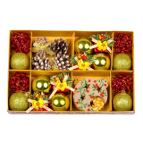 Ялинкові іграшки новорічний мікс 5 см, 25 предметів, набір