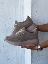Жіночі замшеві кросівки casual style INNOE 777524 Капучино - Innoe