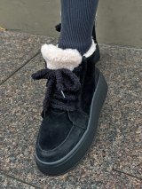 Модні теплі черевики з натуральної замші INNOE 777562-1 Чорний