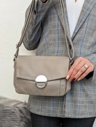 Практична повсякденна жіноча сумка з екошкіри INNOE 35003-1 Бежевий - Купити