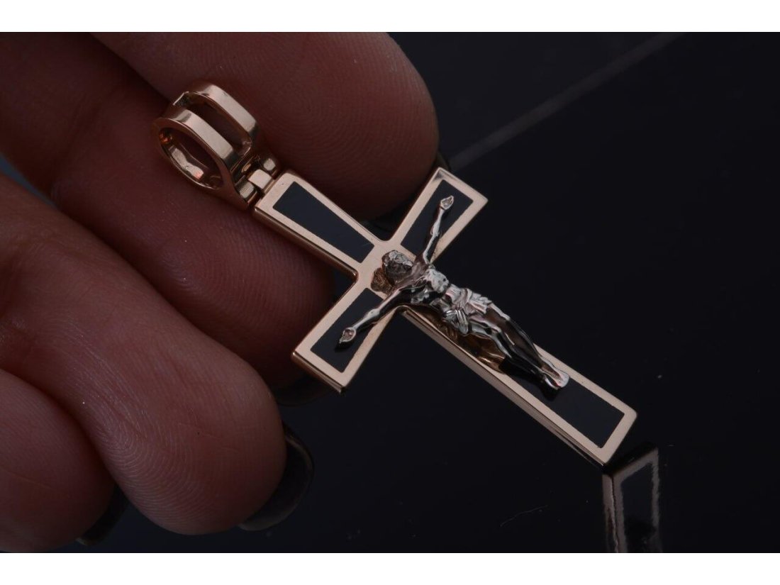 Хрестик з емаллю - Купити