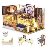 3D Румбокс Вілла в японському стилі DIY Dollhouse + пилозахисний купол