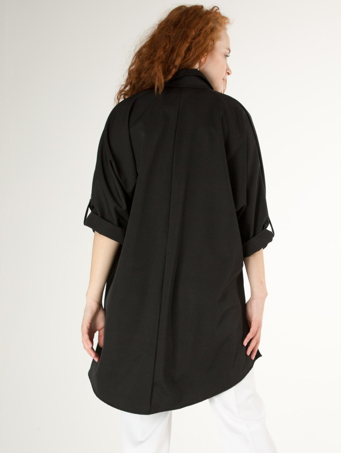 Черная блуза-туника Innoe с вышивкой-11