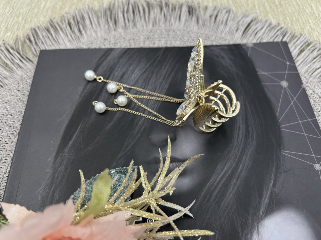 Металеві краби для волосся. "ZAYA" 6 см - Кристалік