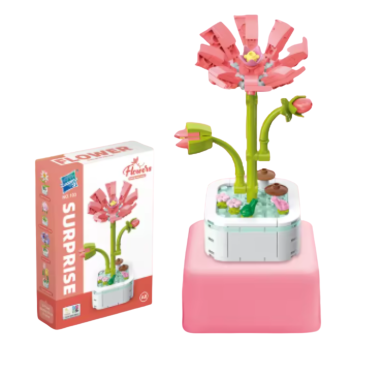 3D конструктор «Рожева півонія» 114 деталей 18 см - Купити