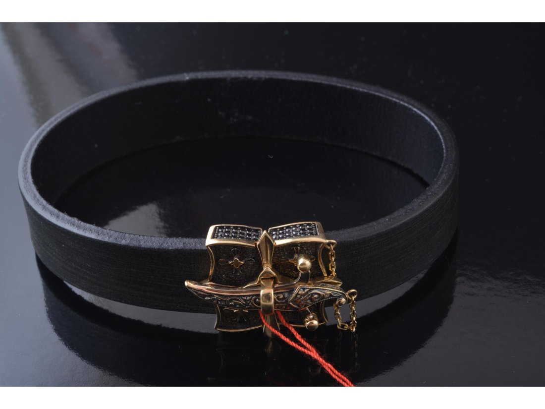 Чоловічий шкіряний браслет &quot;Шабля&quot;. - Багира