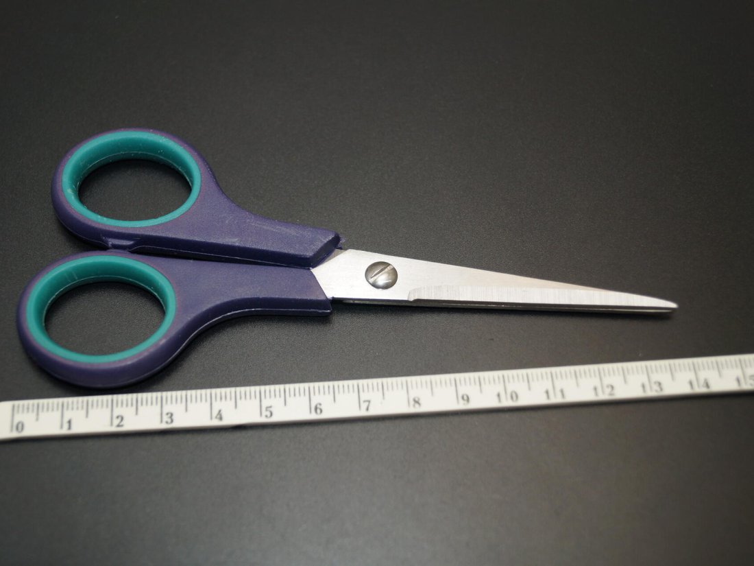 Ножиці зелена ручка №5 - Кристалік