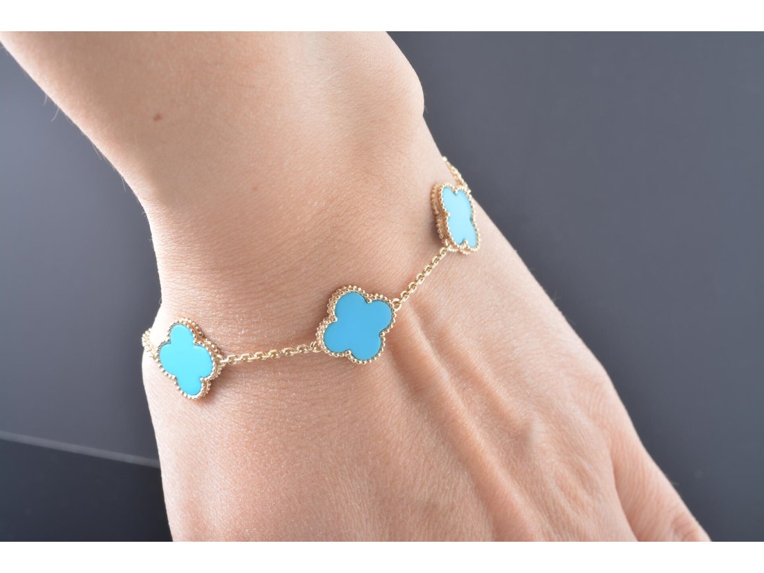 Браслет у стилі Van Cleef , бірюза - Купити