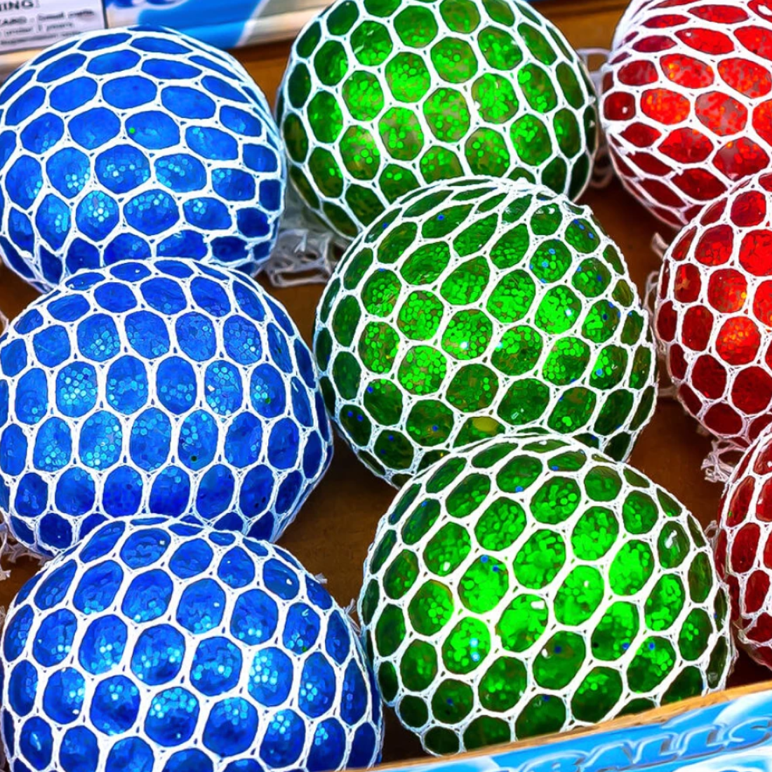 Антистрес мізки у сітці з гліттером - Pobut