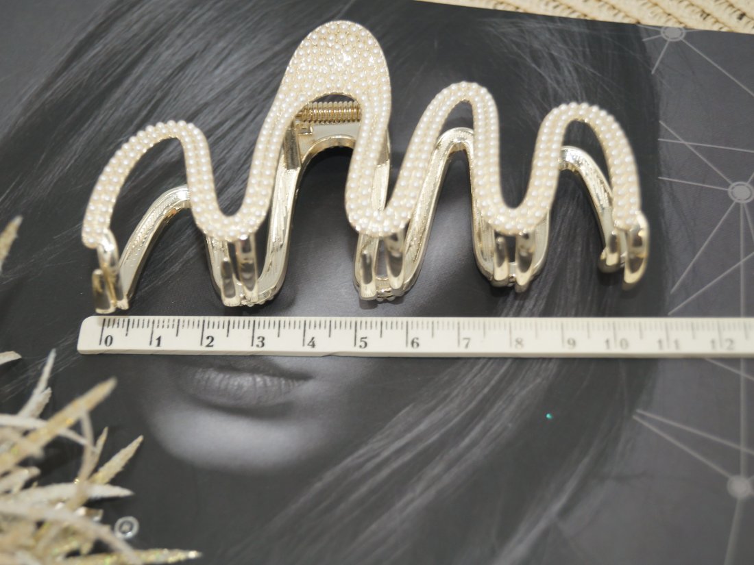 Краби для волосся 11 см. Металеві. - Кристалік