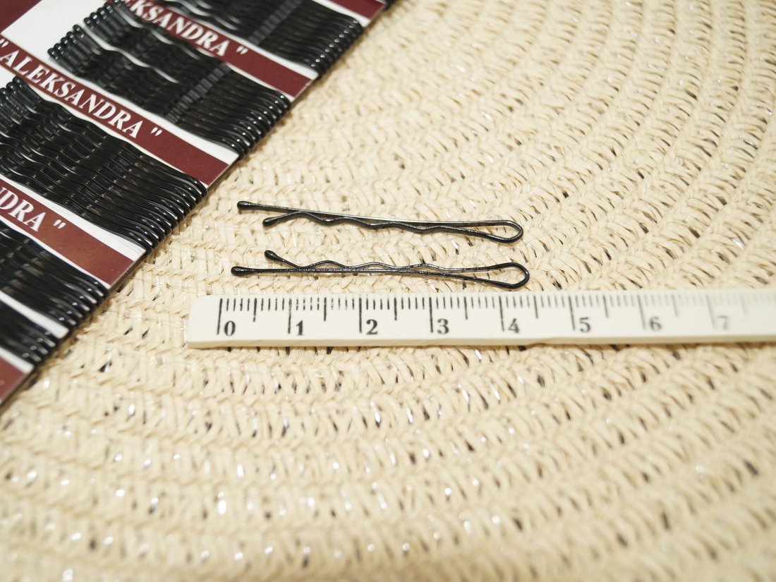 Невидимки для волосся. ALEKSANDRA 4.5 см. - Кристалік