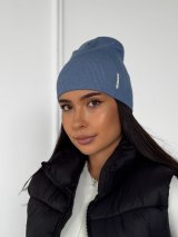 Жіноча шапка з відворотом – комфорт і стиль INNOE 950251-1 Джинс
