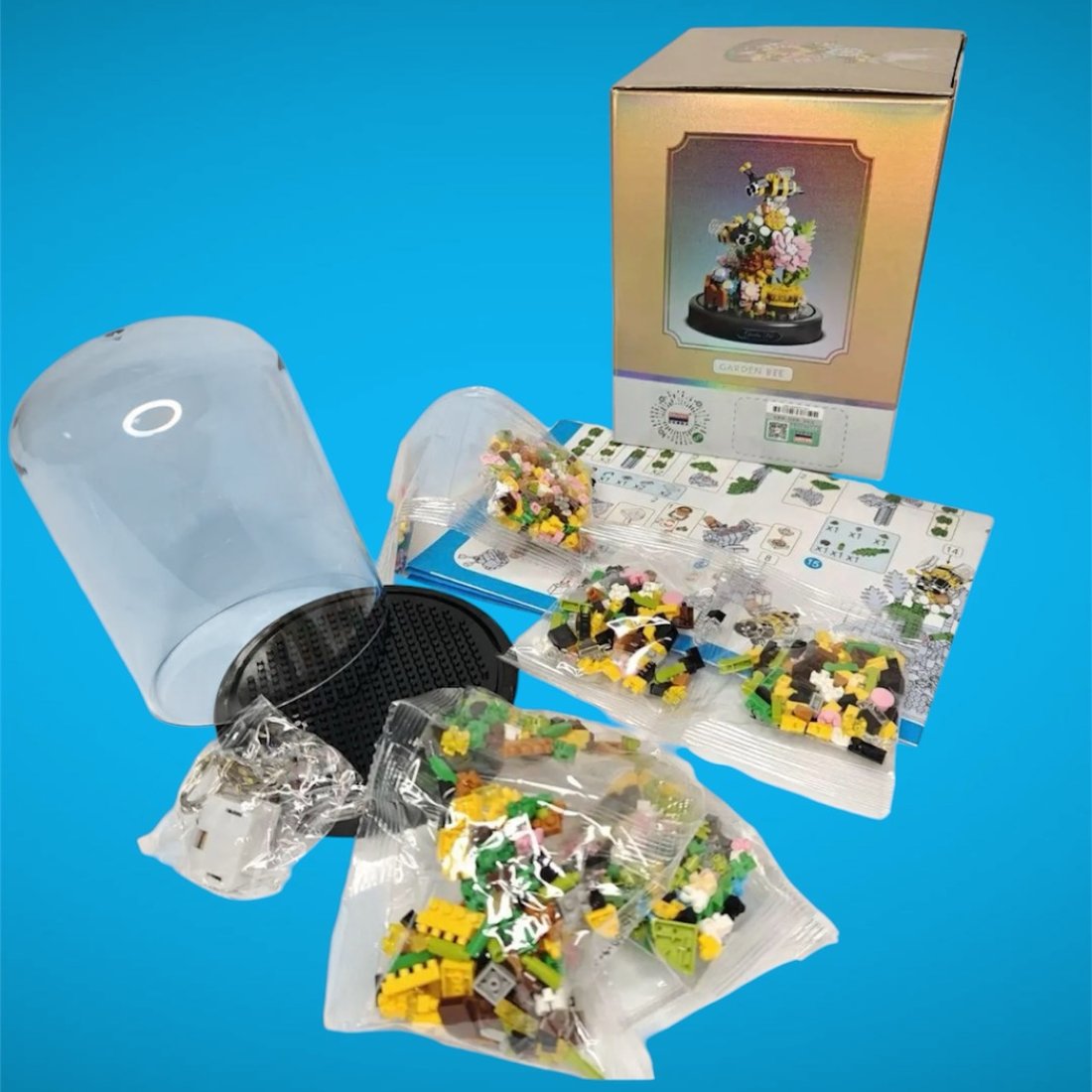 Конструктор в колбе с подсветкой пчелки оптом, фото 5336