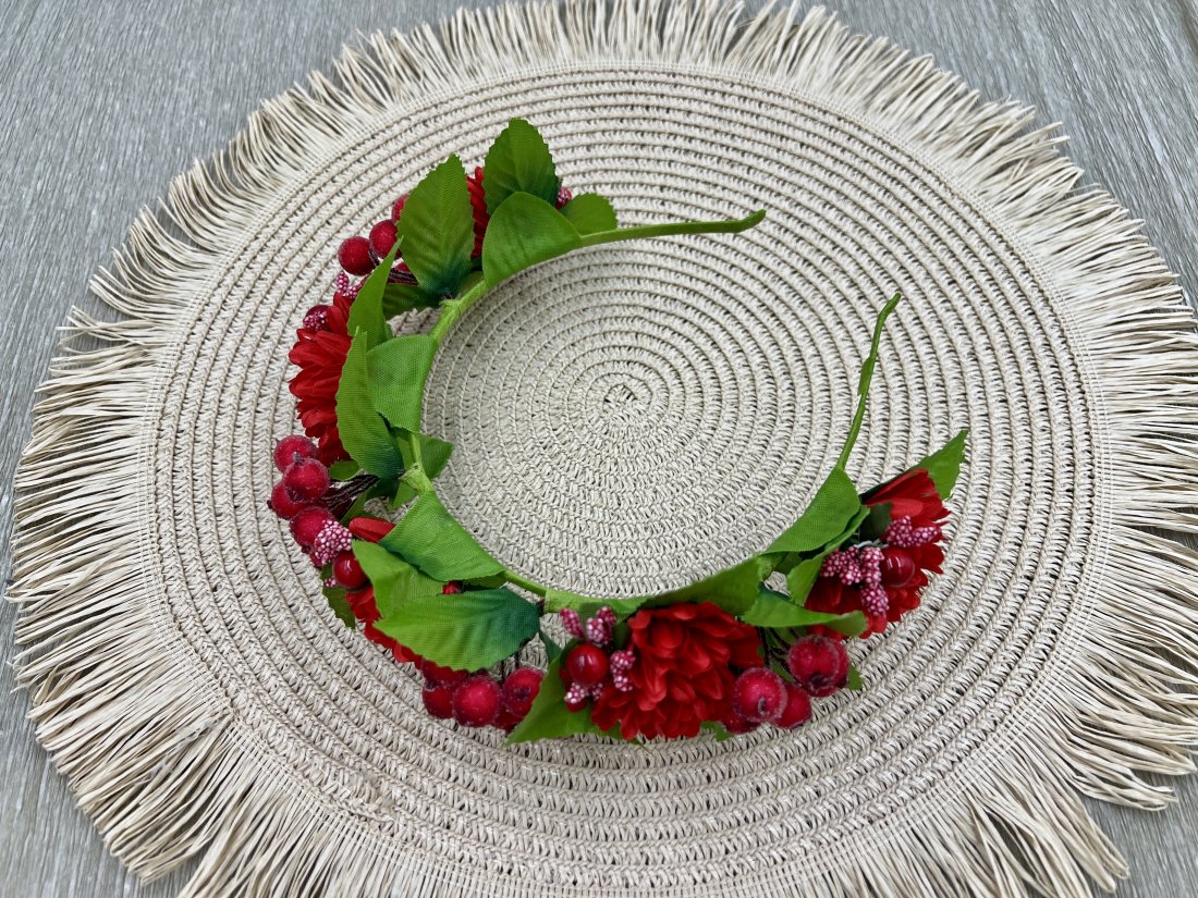 Обручі з квітами . - Купити