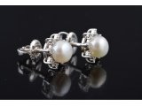 Сережки з перлами і діамантами - Фото3 Сережки з перлами і діамантами - Купити