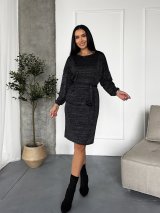 Елегантна сукня з люрексовим блиском INNOE 270588-1 Чорний