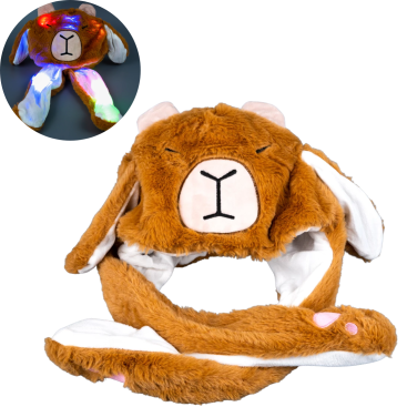 Шапка з вушками, що світиться капібара - Купити