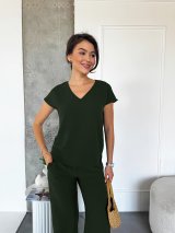 Брючний костюм INNOE 210337-8 Темно-зелений