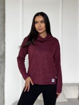 Лонгслів casual з розрізами INNOE 230233-2 Бордовий