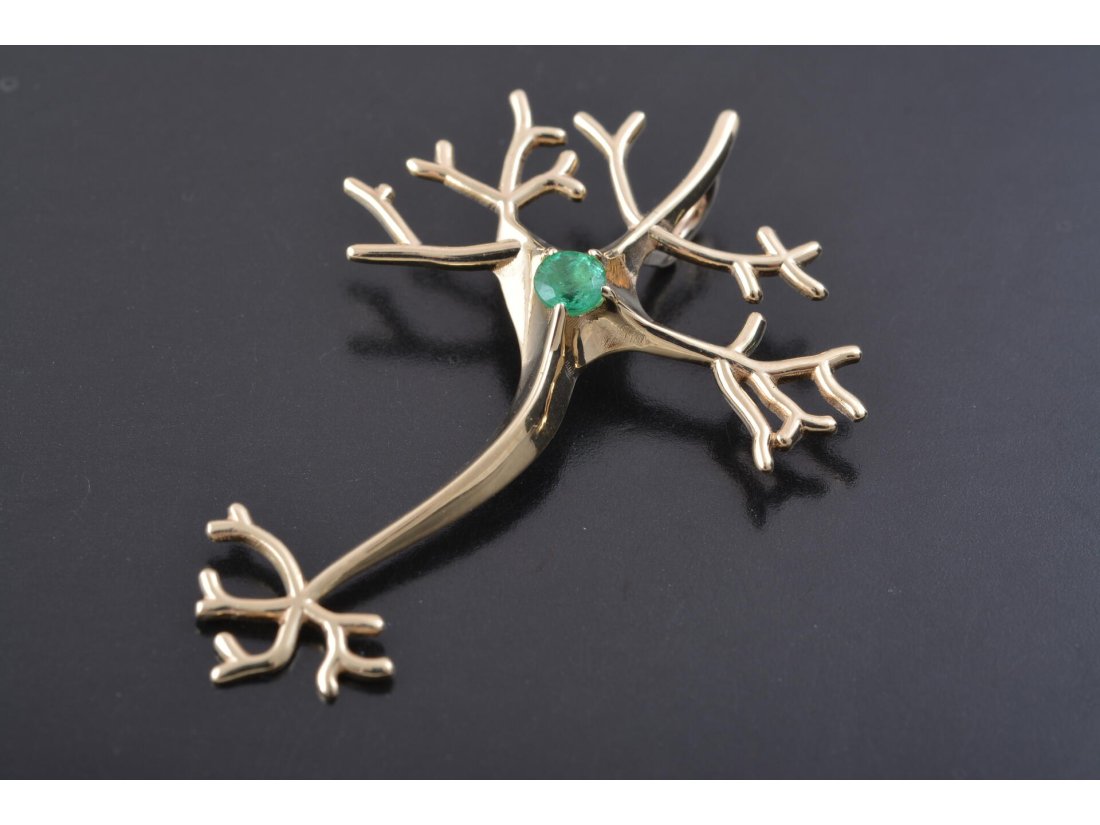 Підвіс «Нейрон» зі смарагдом - Багира