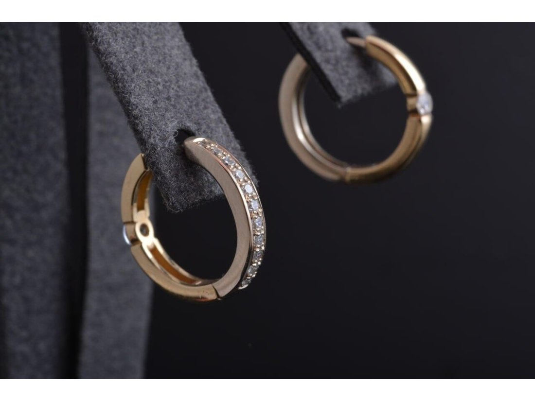 Сережки-самоколки двосторонні