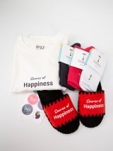 Комплект «Стан Щастя та впевненості» - футболка та червоні капці з принтом «Source of happiness» та 3 пари шкарпеток - 987 - товари що змінюють свідомість