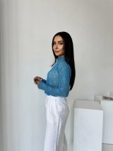 Стильний та практичний гіпюровий гольф 230208-20