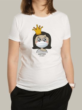 Жіноча футболка, біла з принтом аватара Hopper 062 - Купити