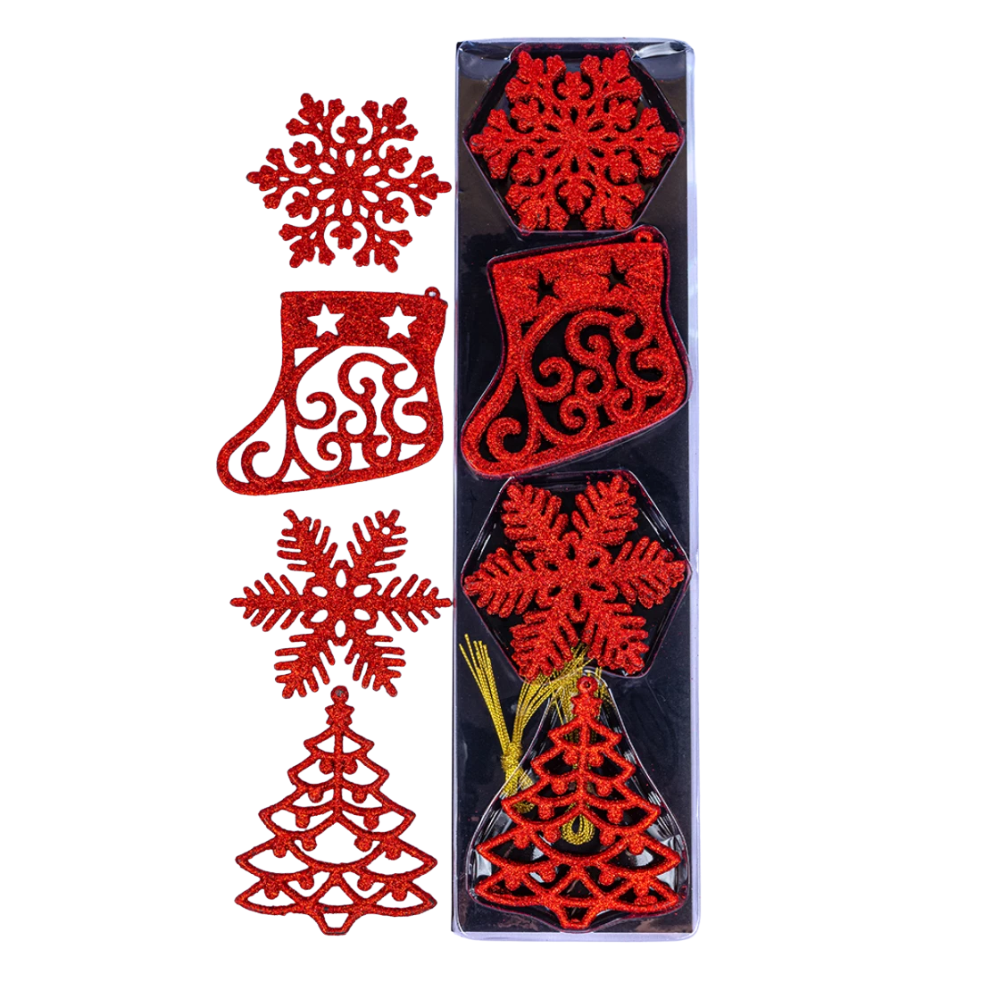 Новорічні прикраси підвіска Завірюха 8 см., 24