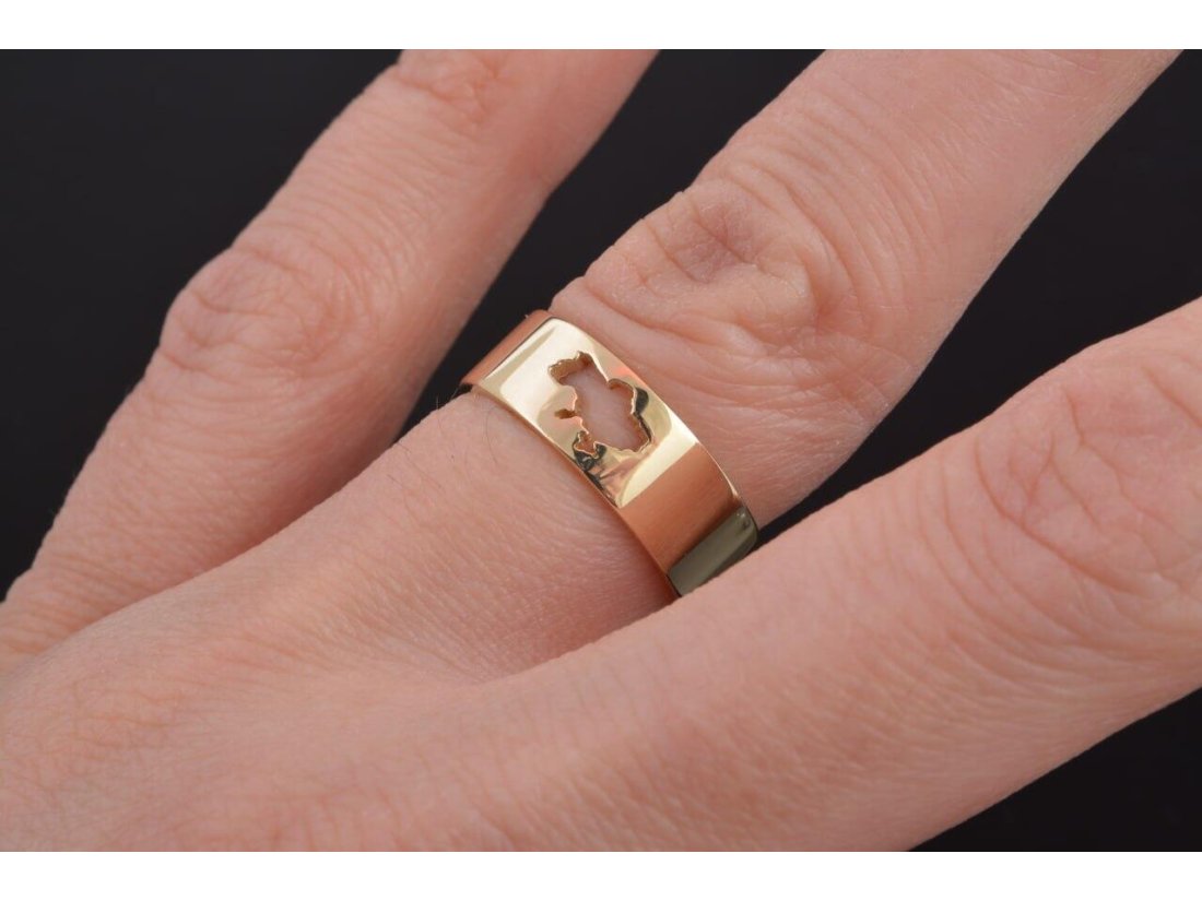 Каблучка жіноча "Україна" - Фото3 Каблучка жіноча "Україна" - Купити