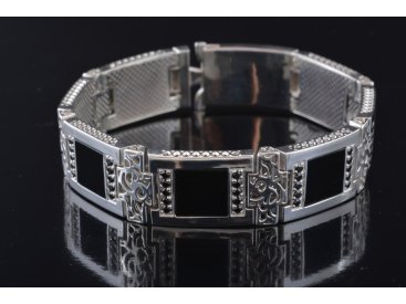 Браслет чоловічий з оніксом - Фото Браслет чоловічий з оніксом - Купити