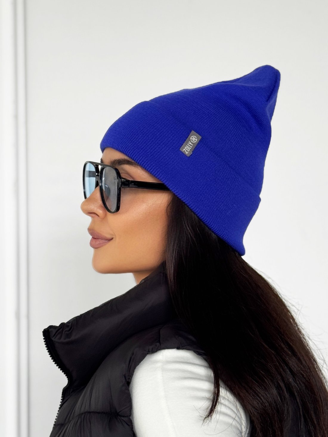 Яскрава модна шапка в'язана універсальна INNOE 950118-1 Лазур - Купити