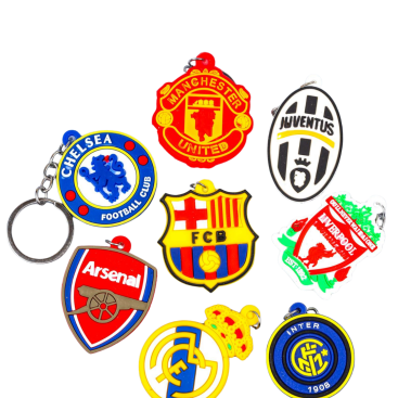 Брелоки Емблеми Команд гумові 10,5 см - Купити